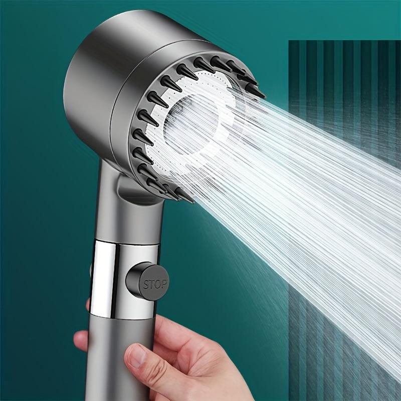 2pcs High Pressure Handheld Shower Head with 3 Modes for Bathroom