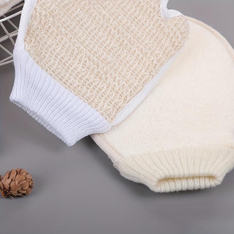 Hemp Exfoliating Glove Bath Body Brush Towel Gloves Bathroom Supplies
