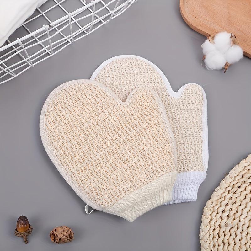 Hemp Exfoliating Glove Bath Body Brush Towel Gloves Bathroom Supplies