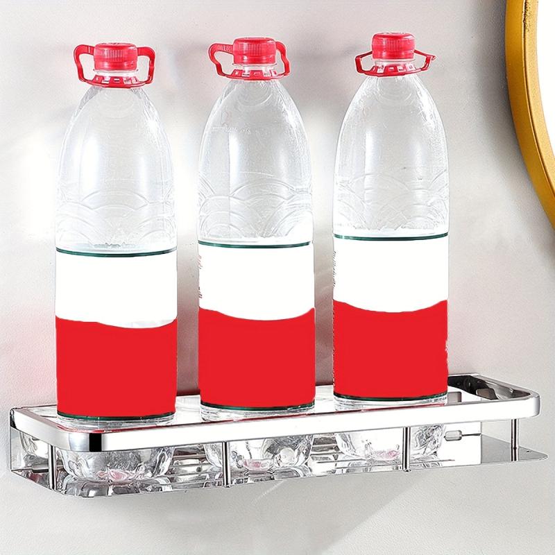 Wall Mounted Bathroom Storage Rack No Drilling Stainless