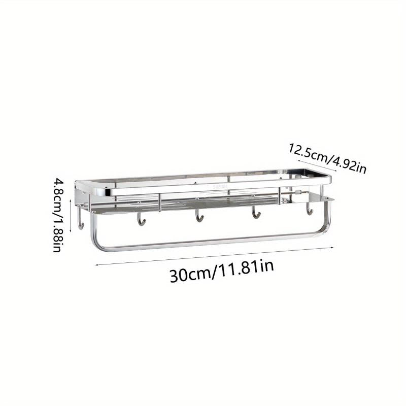 Wall Mounted Bathroom Storage Rack No Drilling Stainless