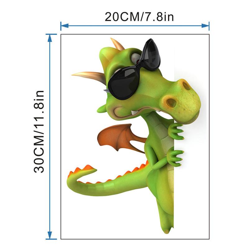 Dinosaur Toilet Stickers Funny Sunglasses Wall Decor