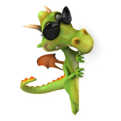 Dinosaur Toilet Stickers Funny Sunglasses Wall Decor