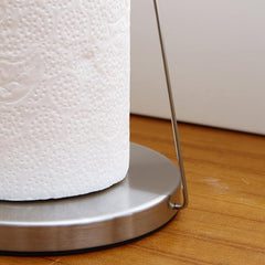 Stainless Steel Vertical Roll Paper Holder Desktop Napkin Organizer