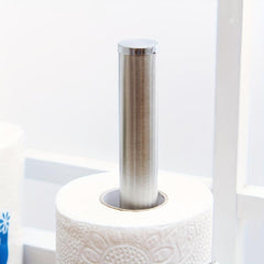 Stainless Steel Vertical Roll Paper Holder Desktop Napkin Organizer