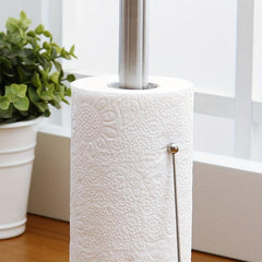 Stainless Steel Vertical Roll Paper Holder Desktop Napkin Organizer