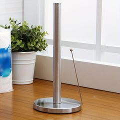 Stainless Steel Vertical Roll Paper Holder Desktop Napkin Organizer