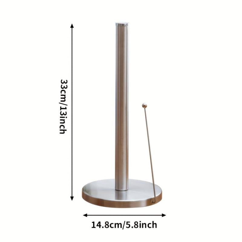 Stainless Steel Vertical Roll Paper Holder Desktop Napkin Organizer