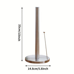 Stainless Steel Vertical Roll Paper Holder Desktop Napkin Organizer