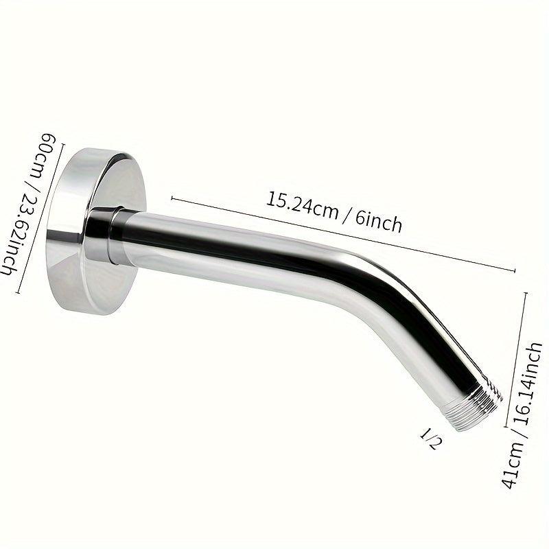 Stainless Steel Concealed CP Shower Head G1 2 Thread 15 24 Cm Shower Arm