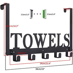 Over The Door Hooks Towel Holder for Bathroom Door Mounted Towel Rack