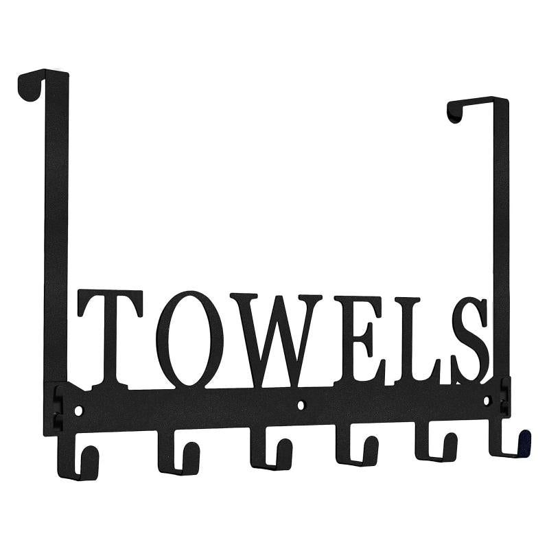 Over The Door Hooks Towel Holder for Bathroom Door Mounted Towel Rack
