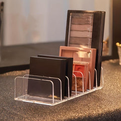 2pcs 7 Grids Transparent Acrylic Eyeshadow Palette Organizer