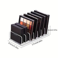 2pcs 7 Grids Transparent Acrylic Eyeshadow Palette Organizer