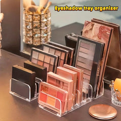 2pcs 7 Grids Transparent Acrylic Eyeshadow Palette Organizer