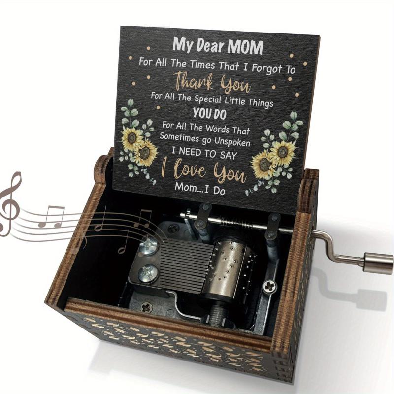 Sunflower Engraved Music Box You Are My Sunshine from Mom to Daughter