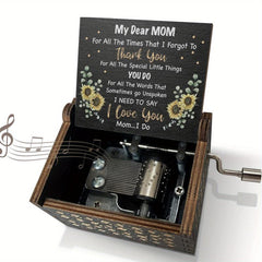Sunflower Engraved Music Box You Are My Sunshine from Mom to Daughter