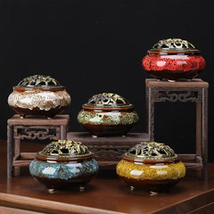 Ceramic Incense Burner & Cone Holder for Home Office Yoga Meditation