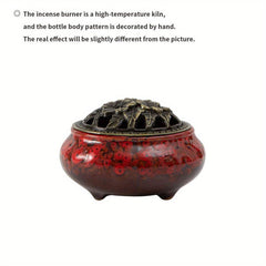 Ceramic Incense Burner & Cone Holder for Home Office Yoga Meditation