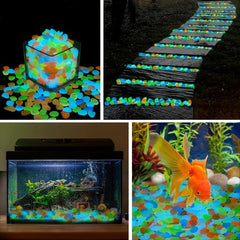 Glow In The Dark Rocks Decorative Luminous Pebbles 100pcs