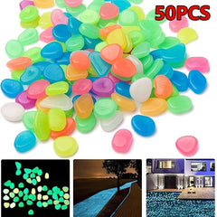 Glow In The Dark Rocks Decorative Luminous Pebbles 100pcs