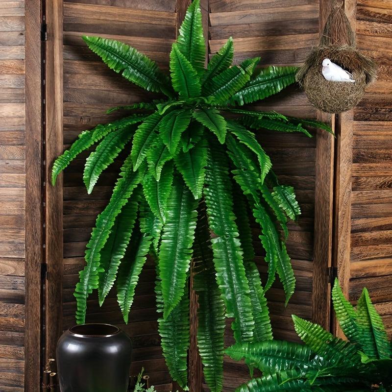 Artificial Boston Fern Bush 48Inch Faux Greenery Room Decor