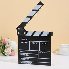 Wooden Clapboard Director Film Movie Cut Action Scene Slateboard Clapper Board