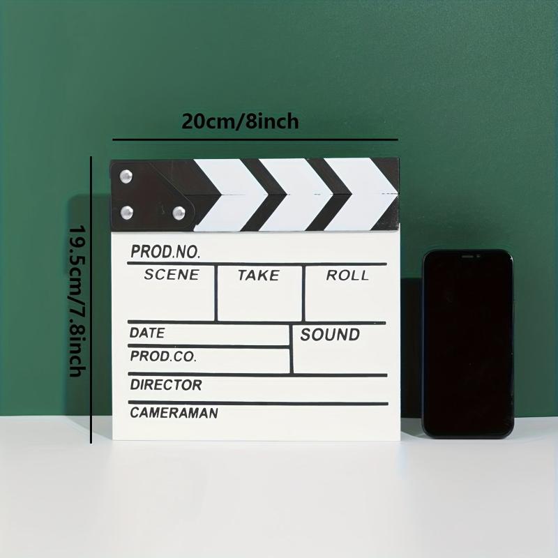 Wooden Clapboard Director Film Movie Cut Action Scene Slateboard Clapper Board