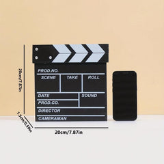 Wooden Clapboard Director Film Movie Cut Action Scene Slateboard Clapper Board