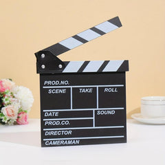 Wooden Clapboard Director Film Movie Cut Action Scene Slateboard Clapper Board