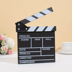 Wooden Clapboard Director Film Movie Cut Action Scene Slateboard Clapper Board