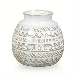 Ceramic Boho Vase for Home Decor - Fireplace/Table Shelf Decoration