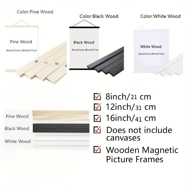 Wooden Magnetic Picture Frame for Wall Art Decor