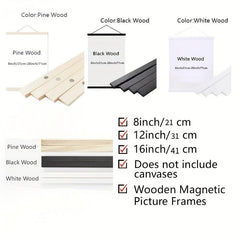 Wooden Magnetic Picture Frame for Wall Art Decor