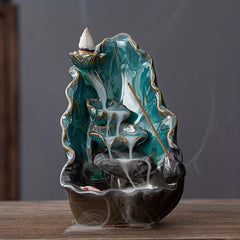 Ceramic Lotus Incense Burner Holder Home Decoration