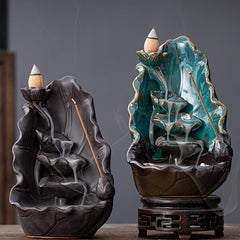 Ceramic Lotus Incense Burner Holder Home Decoration