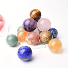 Lapis Lazuli Crystal 30mm Sphere Healing Stone Home Decor