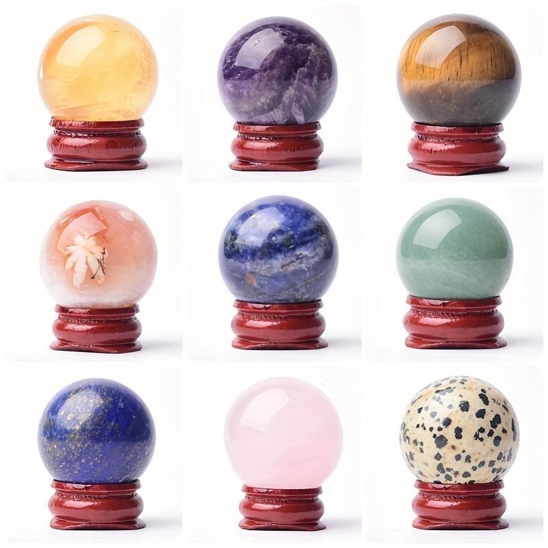 Lapis Lazuli Crystal 30mm Sphere Healing Stone Home Decor