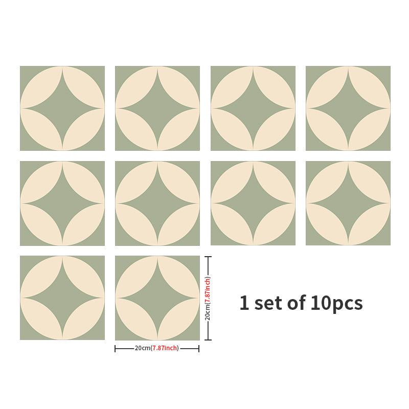 10pcs Modern Tiles Sticker Wall Sticker Self adhesive Waterproof Non slip