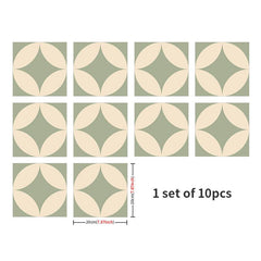 10pcs Modern Tiles Sticker Wall Sticker Self adhesive Waterproof Non slip