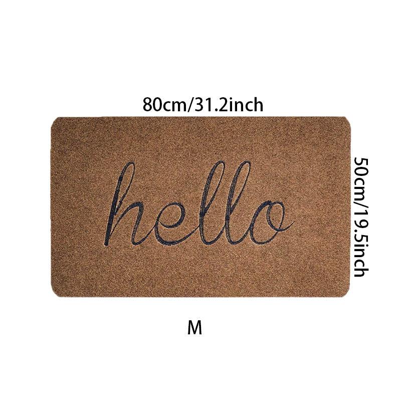 1pc Hello Letter Bathroom Mat Anti-Slip Wave Pattern