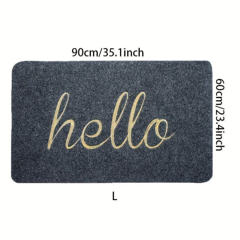 1pc Hello Letter Bathroom Mat Anti-Slip Wave Pattern