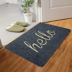 1pc Hello Letter Bathroom Mat Anti-Slip Wave Pattern