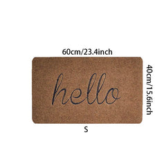 1pc Hello Letter Bathroom Mat Anti-Slip Wave Pattern