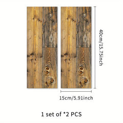 Wood Grain Floor Stickers Thick PVC Base Waterproof Anti-slip Tile Stickers
