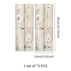 Wood Grain Floor Stickers Thick PVC Base Waterproof Anti-slip Tile Stickers