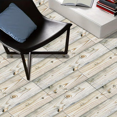 Wood Grain Floor Stickers Thick PVC Base Waterproof Anti-slip Tile Stickers