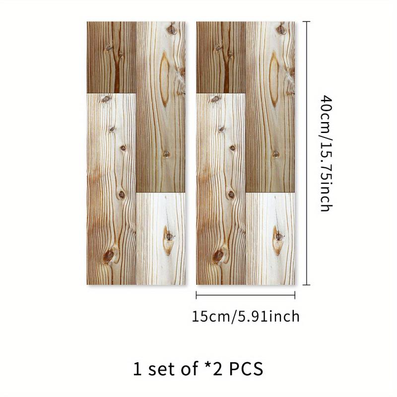 Wood Grain Floor Stickers Thick PVC Base Waterproof Anti-slip Tile Stickers