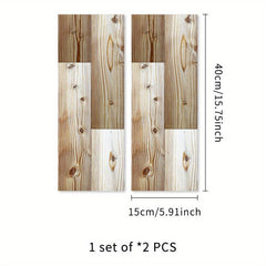 Wood Grain Floor Stickers Thick PVC Base Waterproof Anti-slip Tile Stickers
