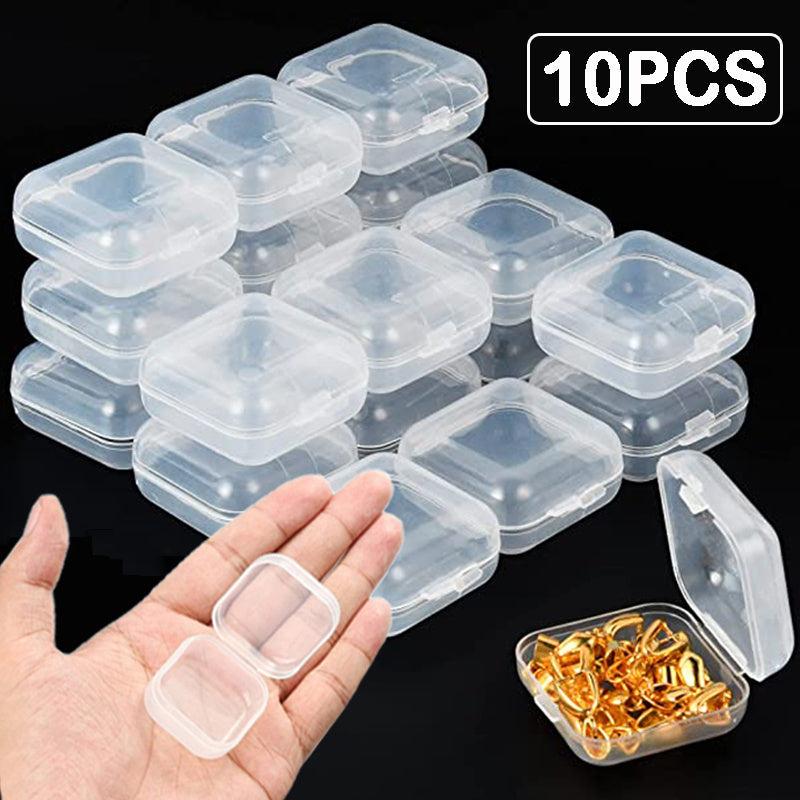 Plastic Transparent Mini Box Square Container for Storage Jewelry Earrings